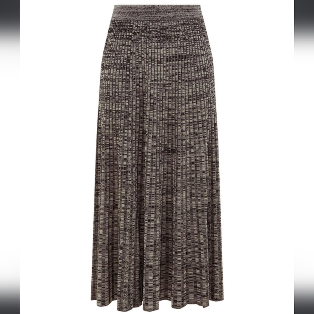 Zimme4man Silk Blend Knit Flouce Space Dye Skirt Size 1